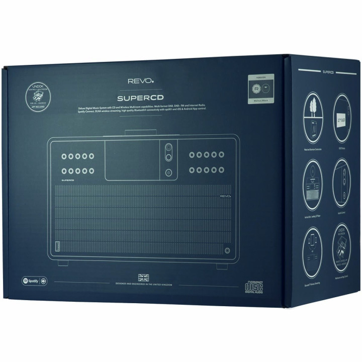 SuperCD Sound System avec lecteur CD DAB+ / FM / Internet / Bluetooth Noyer-Noir  - 8