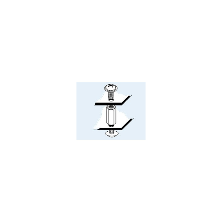 Entretoise métal femelle-femelle M3x5 mm  - 3