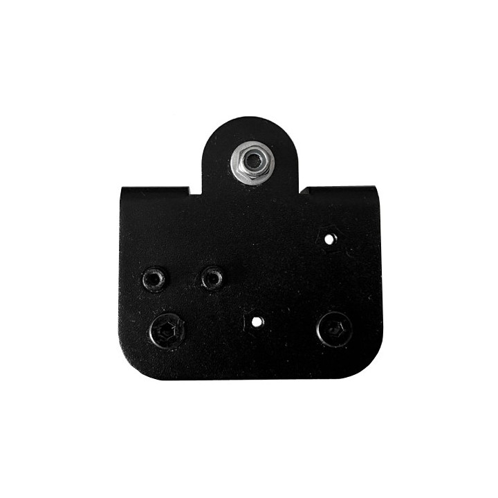 Vue arrière du Chariot mobile 3 roues pour profilés 20x20