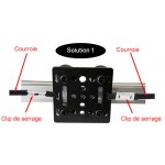 Solution 1 d'entrainement du Chariot mobile 4 roues pour profilés 20x20 Solution 1 d'entrainement du Chariot mobile 4 roues pour profilés 20x20