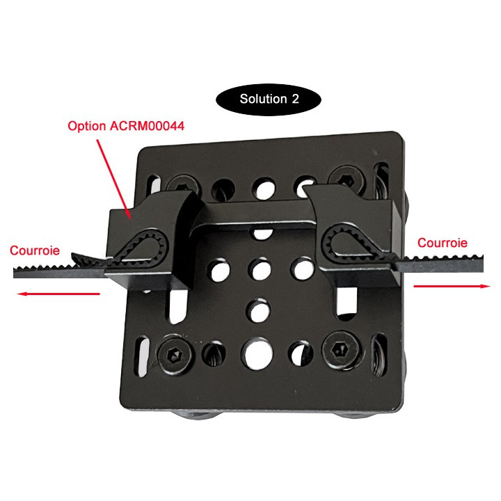 Solution 2 d'entrainement du Chariot mobile 4 roues pour profilés 20x20