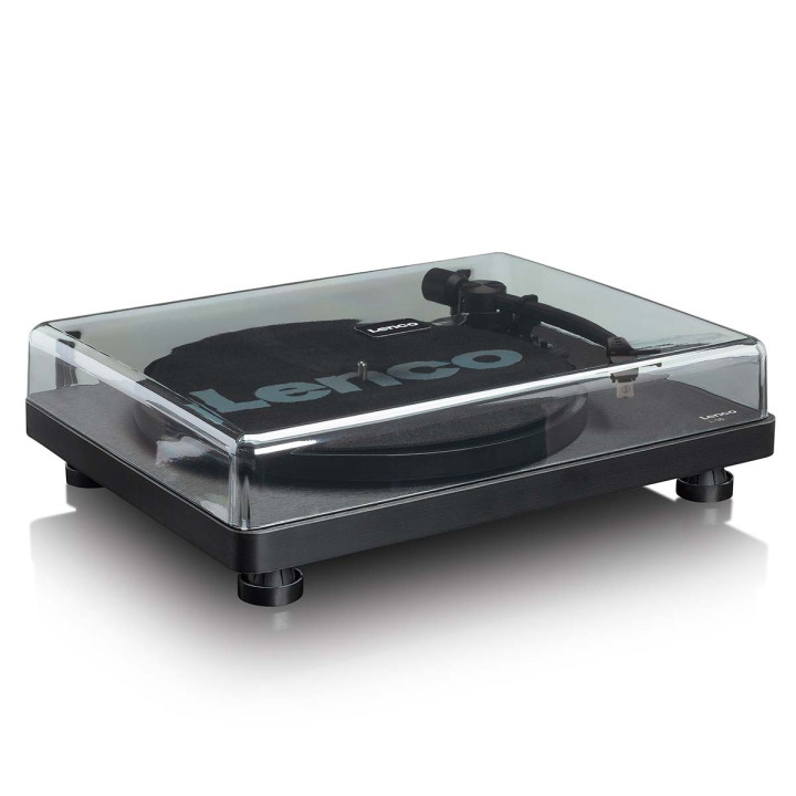 Platine vinyle en bois avec cartouche MMC et encodage PC Noir  - 3