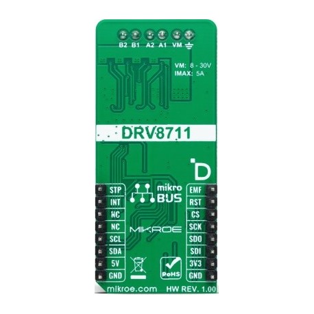 Vue arrière du Module Stepper 22 click Vue arrière du Module Stepper 22 click