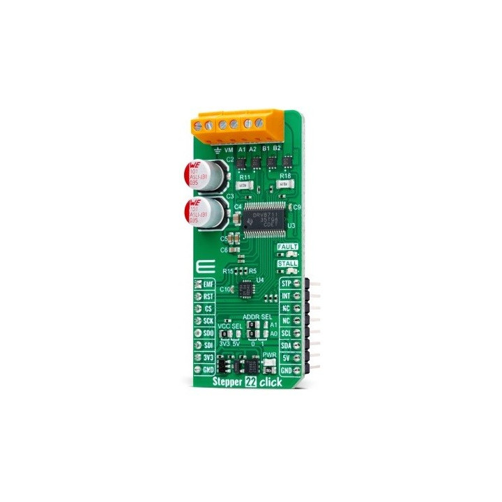 Vue de côté du Module Stepper 22 click