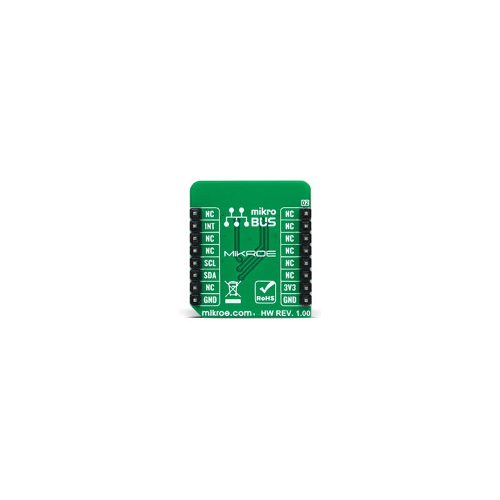 Vue arrière du capteur de fréquence cardiaque Heart Rate 11 Click MIKROE5170