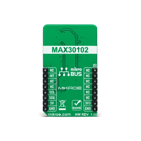 Vue arrière du Module Capteur oxymètre de pouls Oximeter 5 Click MIKROE-4986 Vue arrière du Module Capteur oxymètre de pouls Oximeter 5 Click MIKROE-4986