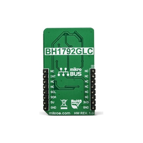Vue arrière du Module Capteur pulsations cardiaques Heart Rate 8 Click MIKROE-3218
