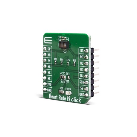 Vue de côté du Module Capteur pulsations cardiaques Heart Rate 2 Click MIKROE-4037