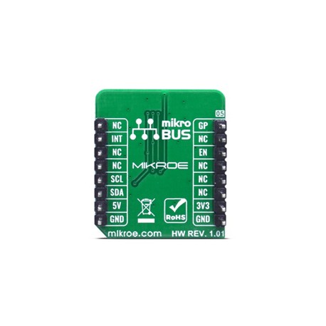 Vue arrière du Module Capteur pulsations cardiaques Heart Rate 2 Click MIKROE-4037