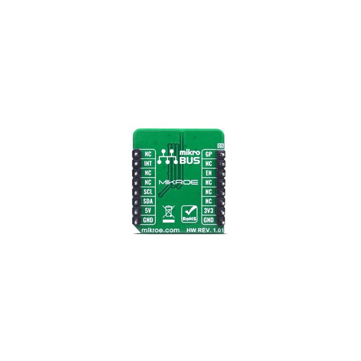 Vue arrière du Module Capteur pulsations cardiaques Heart Rate 2 Click MIKROE-4037