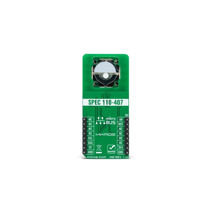 Ve arrière du Capteur d'ozone OZONE 3 Click MIKROE-4654