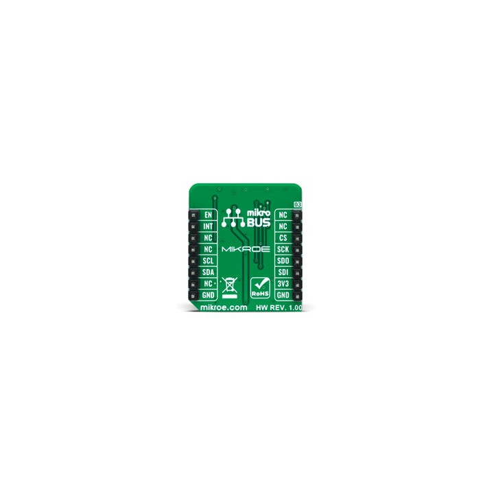 Vue arrière du Capteur de qualité d'air Air Quality 9 Click MIKROE-5060
