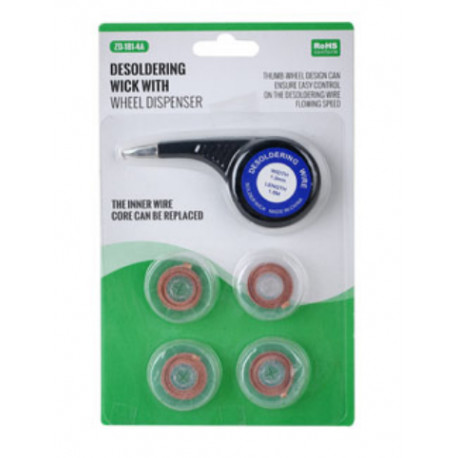 Tresse à dessouder avec distributeur ZD-181-4A Tresse à dessouder avec distributeur ZD-181-4A