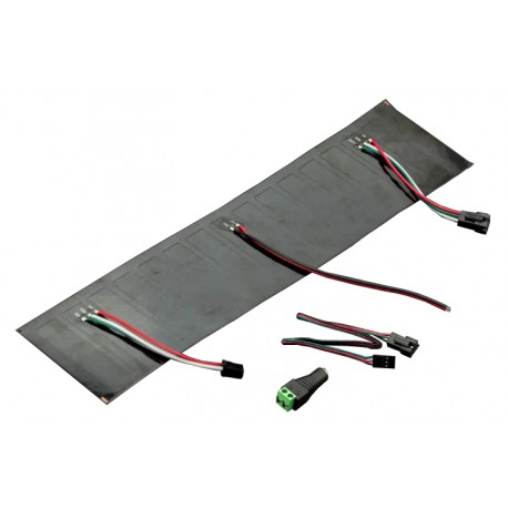 Face arrière de la matrice à Leds RVB flexible DFR0462 avec ses accessoires Face arrière de la matrice à Leds RVB flexible DFR0462 avec ses accessoires