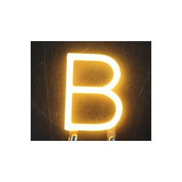 Lettre B en filament rigide ( blanc chaud )