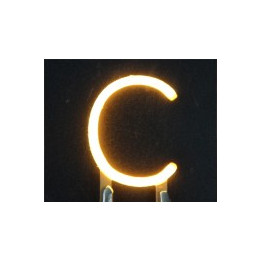 Lettre C en led filament rigide ( blanc chaud )