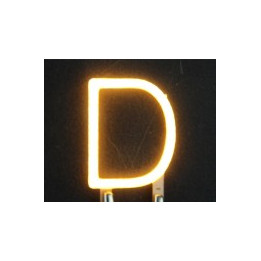 Lettre D en led filament rigide ( blanc chaud )