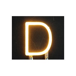 Lettre D en led filament rigide ( blanc chaud )