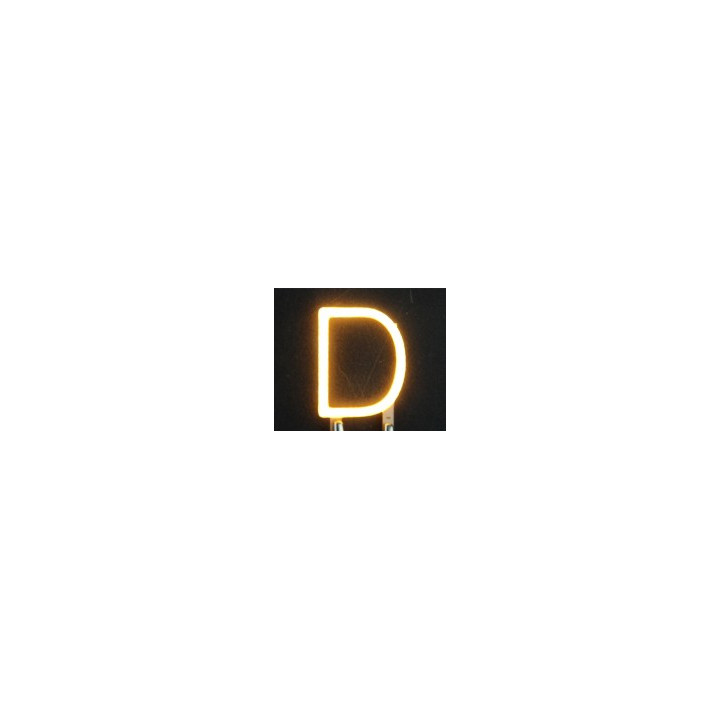 Lettre D en led filament rigide ( blanc chaud )