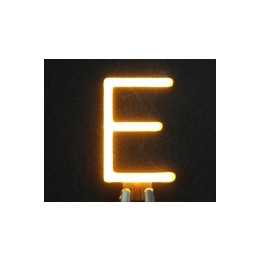 Lettre E en led filament rigide ( blanc chaud )