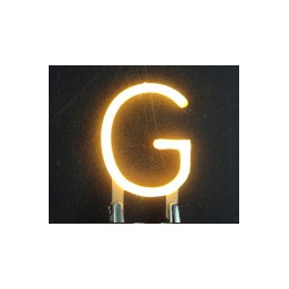 Lettre G en led filament rigide ( blanc chaud )