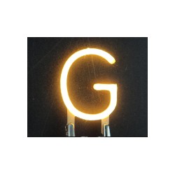 Lettre G en led filament rigide ( blanc chaud )