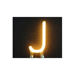 Lettre J en led filament rigide ( blanc chaud )