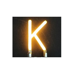 Lettre K en led filament rigide ( blanc chaud )