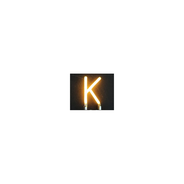 Lettre K en led filament rigide ( blanc chaud )