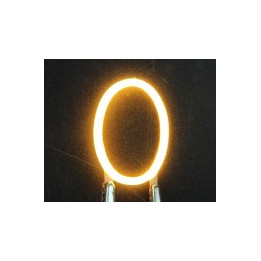 Lettre O en led filament rigide ( blanc chaud )