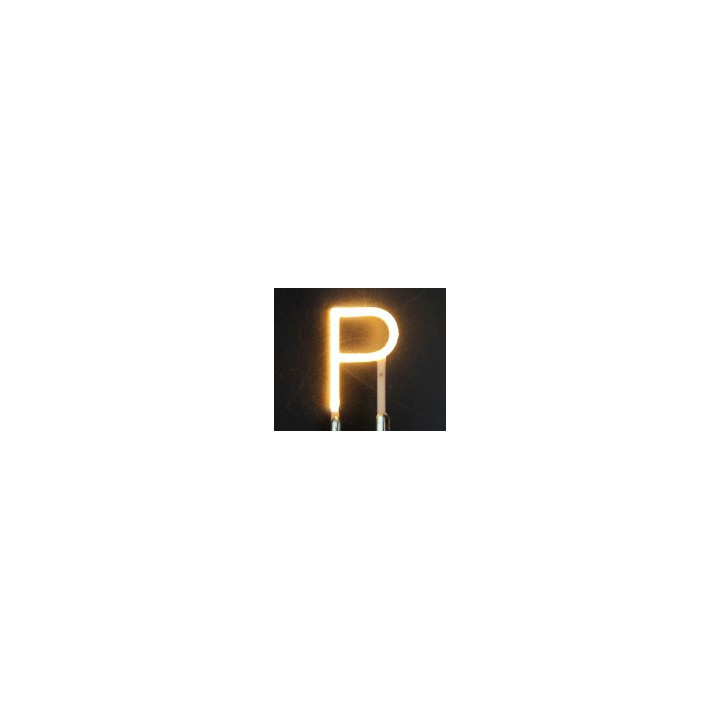 Lettre P en led filament rigide ( blanc chaud )