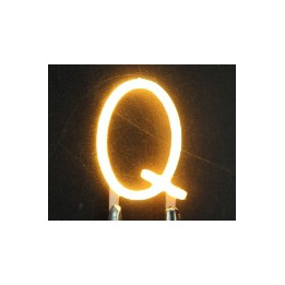 Lettre Q en led filament rigide ( blanc chaud )