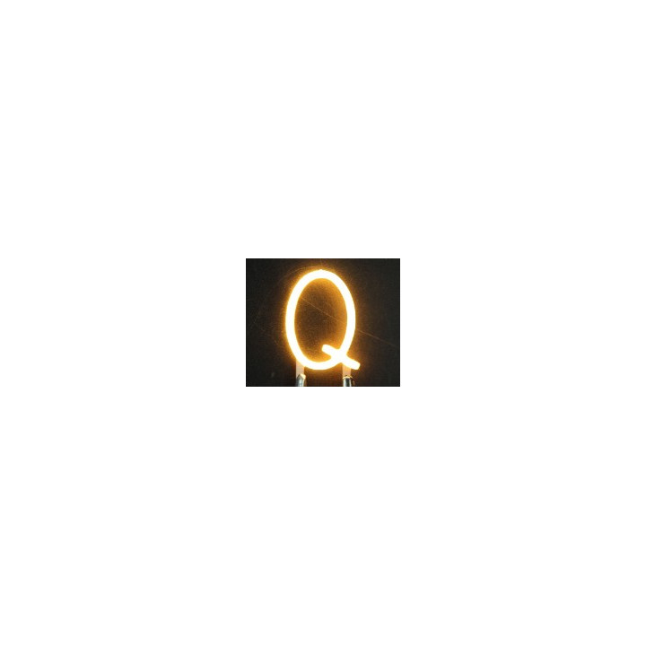 Lettre Q en led filament rigide ( blanc chaud )