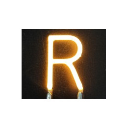 Lettre R en led filament rigide ( blanc chaud )