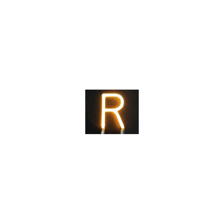 Lettre R en led filament rigide ( blanc chaud )