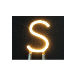 Lettre S en led filament rigide ( blanc chaud )