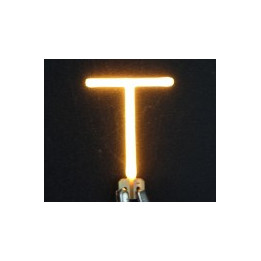 Lettre T en led filament rigide ( blanc chaud )