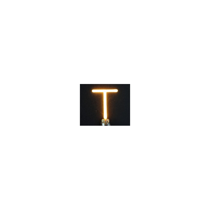 Lettre T en led filament rigide ( blanc chaud )