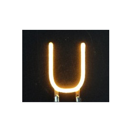 Lettre U en led filament rigide ( blanc chaud )