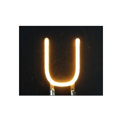 Lettre U en led filament rigide ( blanc chaud )