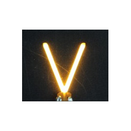 Lettre V en led filament rigide ( blanc chaud )
