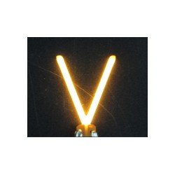 Lettre V en led filament rigide ( blanc chaud )