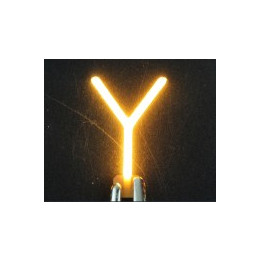 Lettre Y en led filament rigide ( blanc chaud )