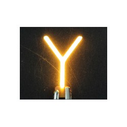 Lettre Y en led filament rigide ( blanc chaud )