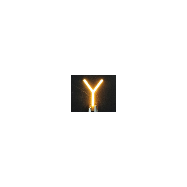 Lettre Y en led filament rigide ( blanc chaud )