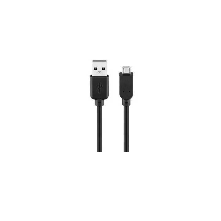 Cordon noir USB A mâle - micro-USB B mâle (1m)