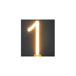 Chiffre 1 en led filament rigide ( blanc chaud )