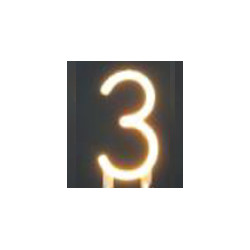 Chiffre 3 en led filament rigide ( blanc chaud )