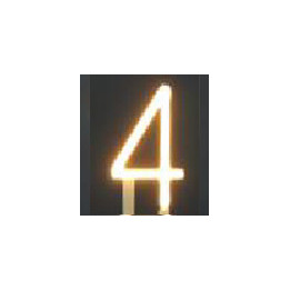 Chiffre 4 en led filament rigide ( blanc chaud )