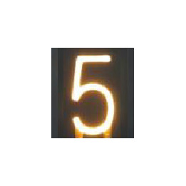 Chiffre 5 en led filament rigide ( blanc chaud )